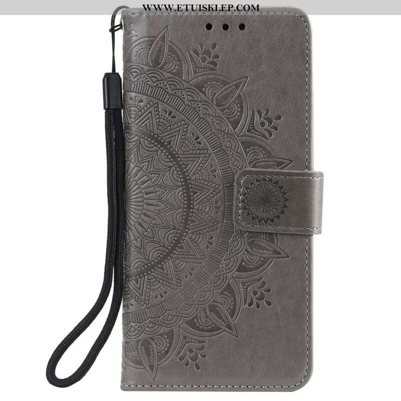 Skórzany Futerał do Samsung Galaxy S21 FE Mandala Słońca